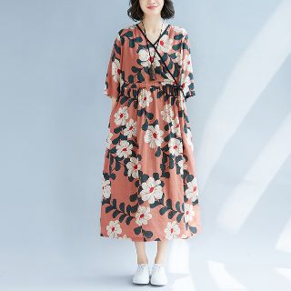 Váy thô maxi họa tiết hoa