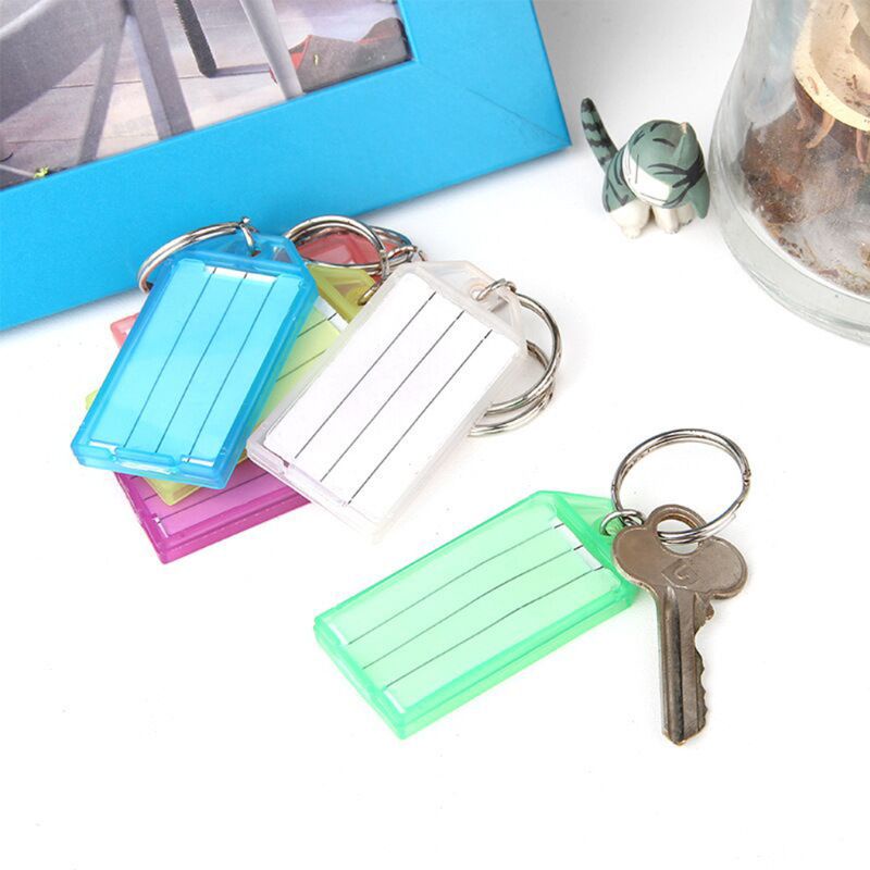 Set 20 Thẻ Ghi Chú Kèm Vỏ Trong Suốt Và Vòng Nhựa ID