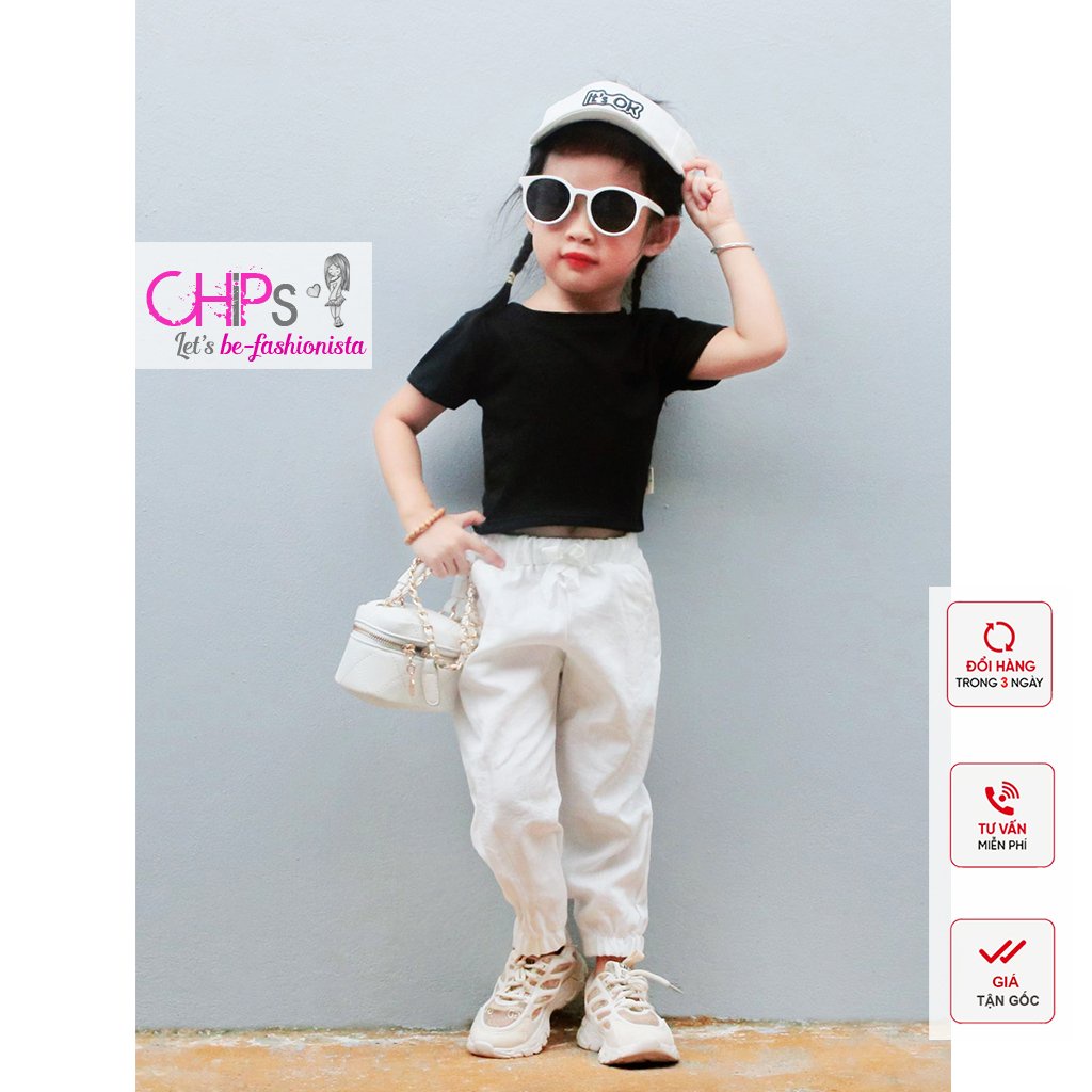 Áo Croptop Cộc Tay Cho Bé Gái Màu Sắc Cực Yêu