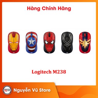 Chuột không dây Logitech M238 Marvel Collection - Hàng Chính Hãng