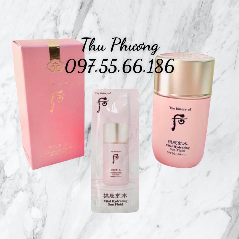 10 gói kem chống nắng whoo hồng