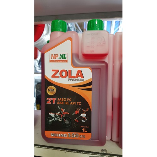 Dầu nhớt động cơ 2T máy cưa/máy cắt cỏ - NP ZOLA/PETRO ZOLA - 1L