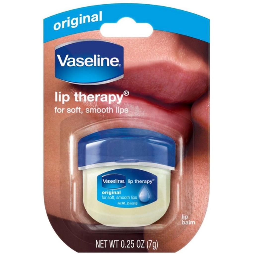 Sáp dưỡng môi Vaseline Lip Theraphy 7g cấp ẩm cho môi mềm mại căng bóng, làm dịu da khi nứt nẻ. Nhập khẩu chính hãng