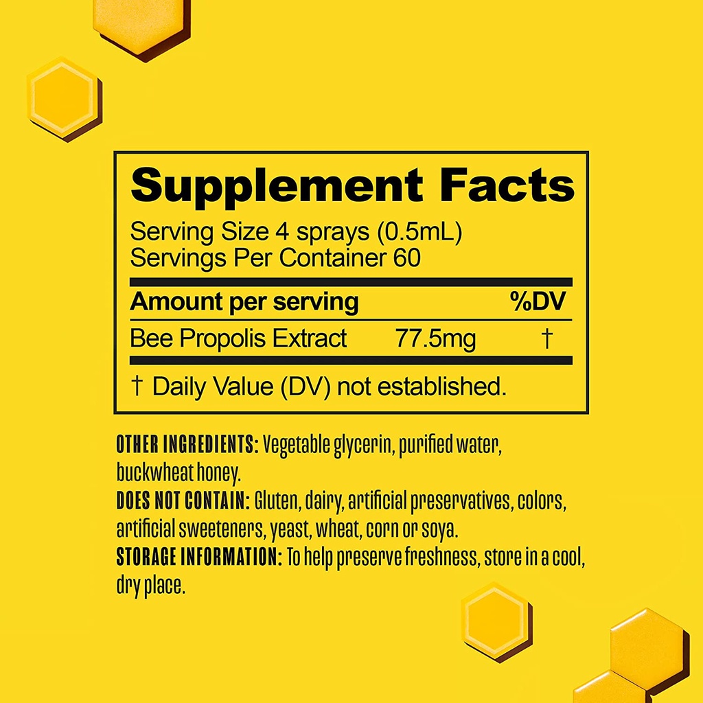 CHAI KEO ONG XỊT HỌNG CHO BÉ - KHÁNG KHUẨN - TĂNG ĐỀ KHÁNG BEEKEEPER'S NATURALS Propolis Throat Spray for Kids, 30ml
