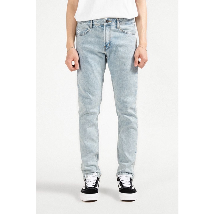 OWL BRAND® BASIC SLIM JEANS - Quần jeans dài ống suông / Xanh dirty - OWL140222