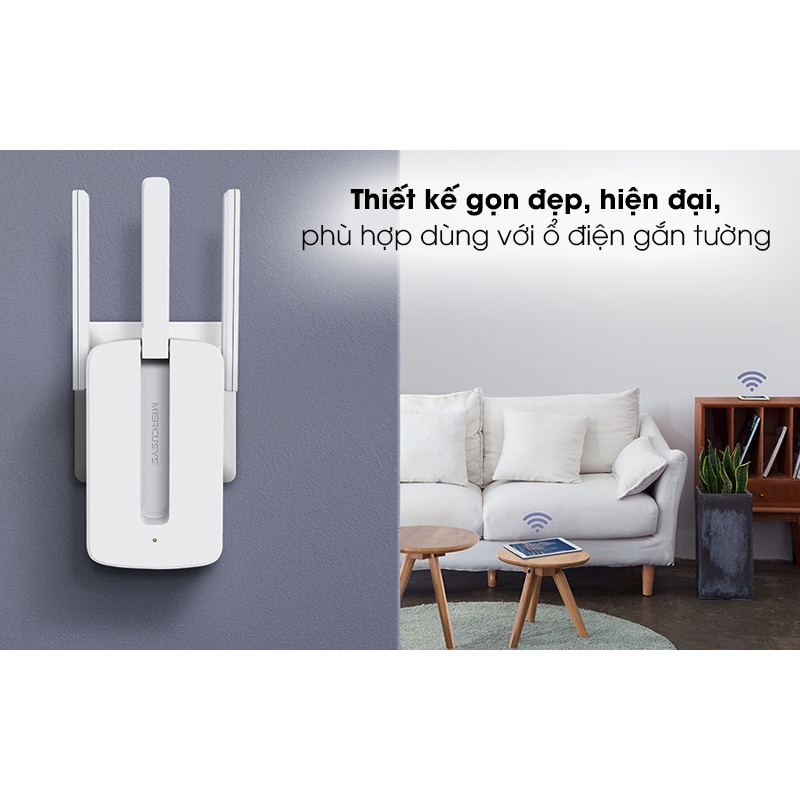 Bộ Kích Sóng Wifi Mercusys MW300re 3 Râu - Bộ Mở Rộng Sóng Wifi - Hàng Chính Hãng