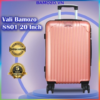 Vali Kéo Nhựa Du Lịch Size 20 Inch Cao Cấp Giá Rẻ Bền Đẹp Chống Va Đập Trầy Xước Bảo Hành 5 Năm Bamozo 8801