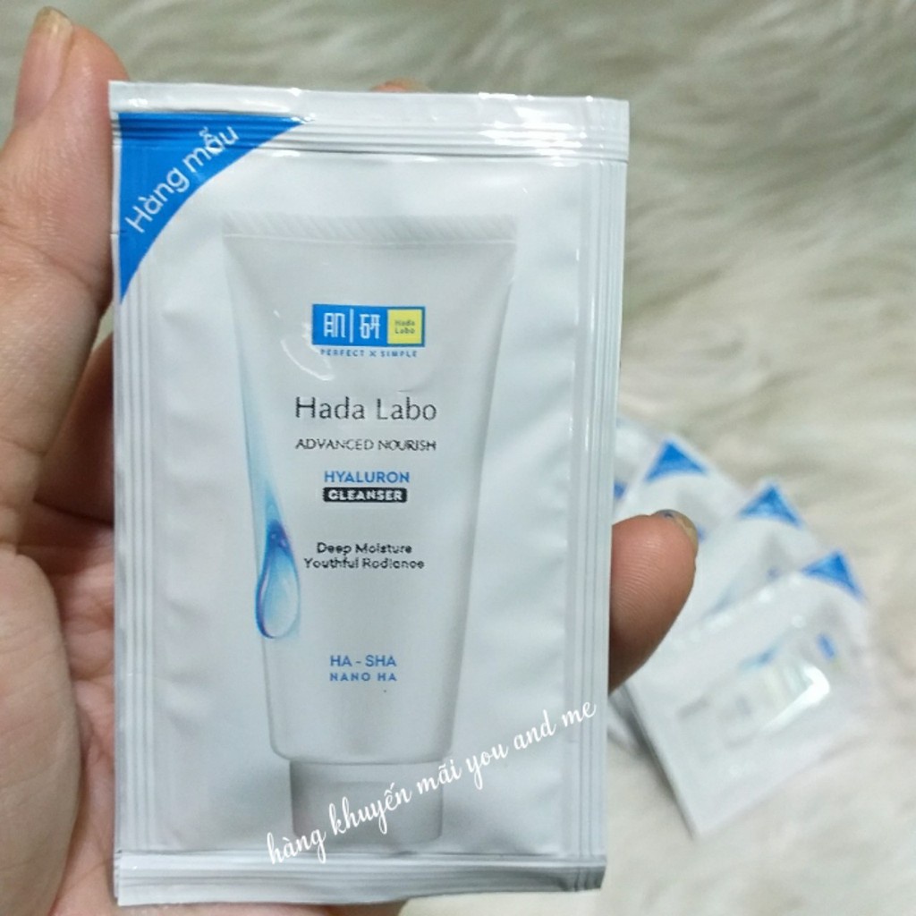 (10 gói x3g) Sữa rửa mặt Hada Labo dưỡng ẩm tối ưu