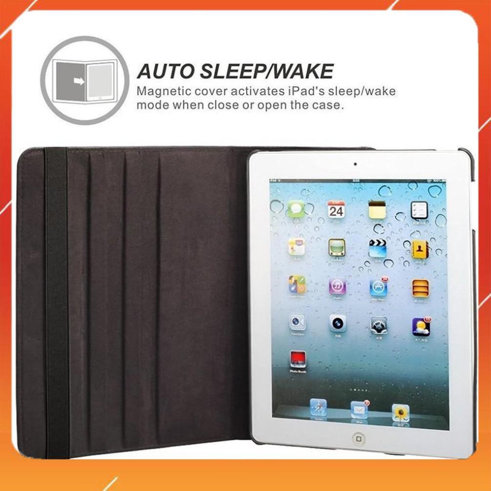 Bao da cho iPad Air 2 xoay 360 độ (chống bụi, chống thắm, tắt mở nguồn màn hình)