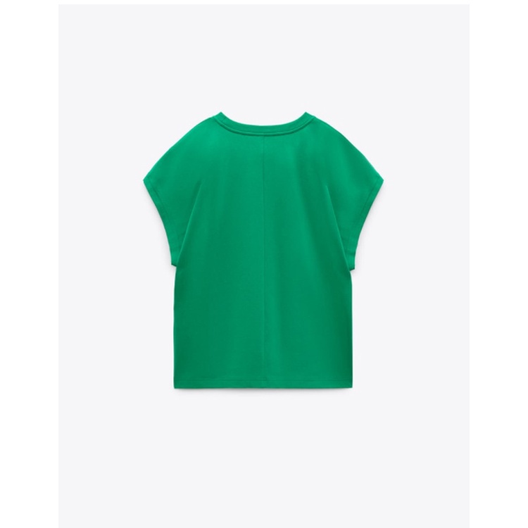 Zara Áo Thun Cổ Tròn Dáng Rộng Thêu Họa Tiết Xinh Xắn Theo Phong Cách Mùa Hè Dành Cho Nữ 1165278