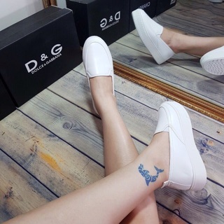 Slipon độn đế đen trắng