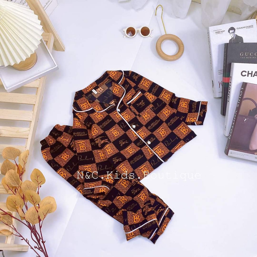 Bộ mặc nhà pijama bé trai, hàng fashion cao cấp, họa tiết hottrend 2021