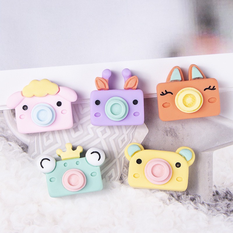 Charm (C211) slime/ Dụng Cụ Charm Trang Trí [Ko Keo &amp; Nút] Máy Chụp Ảnh/ Máy Chụp Hình Xinh Xắn
