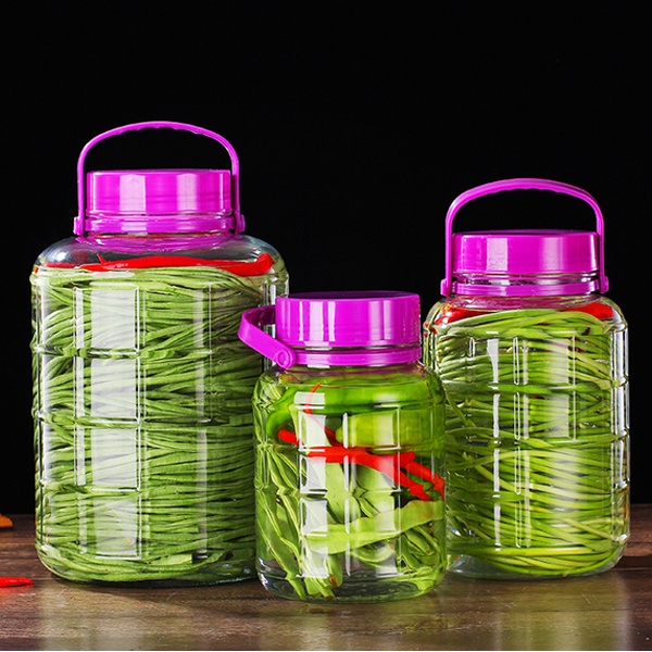 Bình thủy tinh xách tím 5 lít không vòi