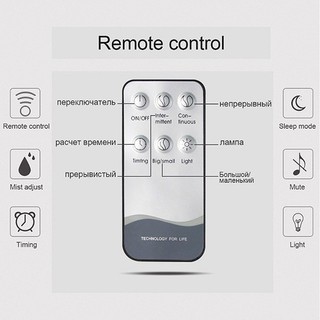 Bdư máy xông tinh dầu giọt nước 550ml cao cấp - có remote điều khiển kèm 2 lọ tinh dầu 10ml 52