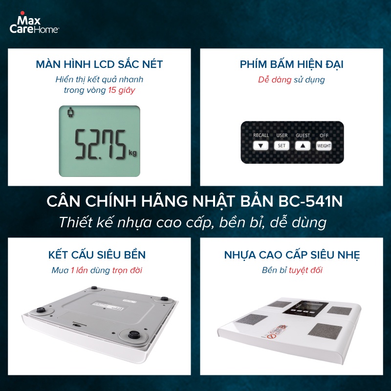 Cân phân tích 9 chỉ số cơ thể Tanita chính hãng Nhật Bản cực bền cực nhẹ