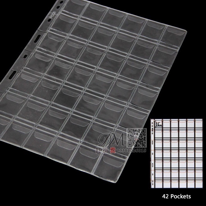 SHEET MINGT chất dày dẻo ô nhỏ đựng ảnh thẻ, keyring, logo, đồng xu,...