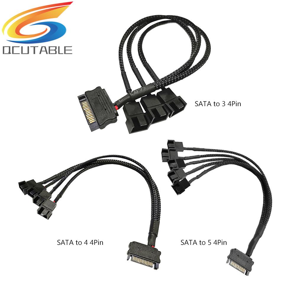 Cáp Chia Nguồn SATA Sang 4 Pin Cho Quạt Tản Nhiệt Máy Tính