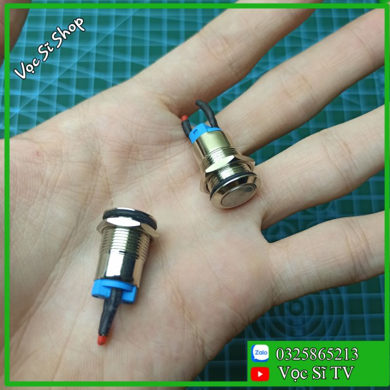 Công tắc nhấn khóa 12mm để DIY loa bluetooth