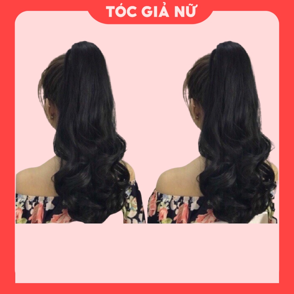 Tóc giả nữ đẹp ngoặm xoăn 50cm dáng dài cao cấp