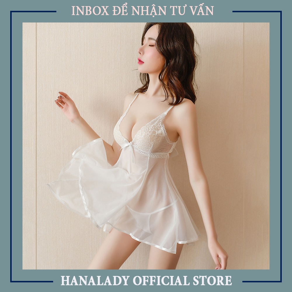 Đầm ngủ nữ, váy ngủ xuyên thấu quyến rũ V448