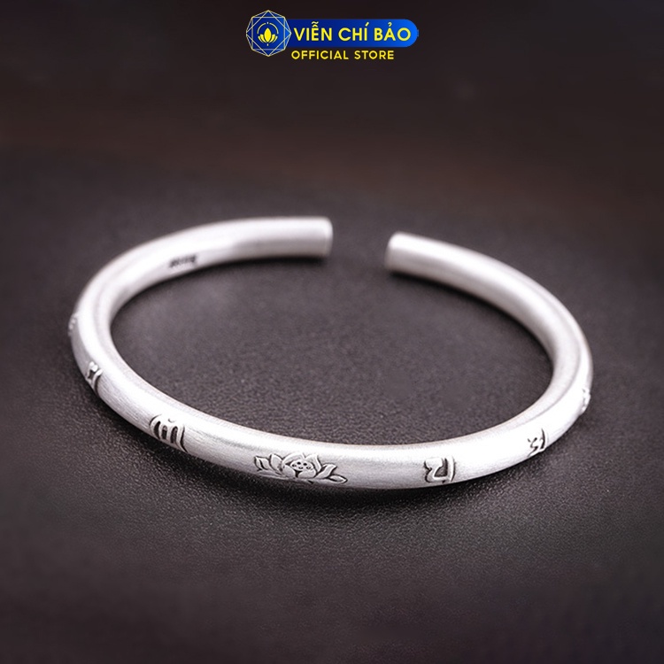 Kiềng tay bạc nữ lục tự new chất liệu bạc Thái 925 thời trang phụ kiện trang sức nữ Viễn Chí Bảo L000023