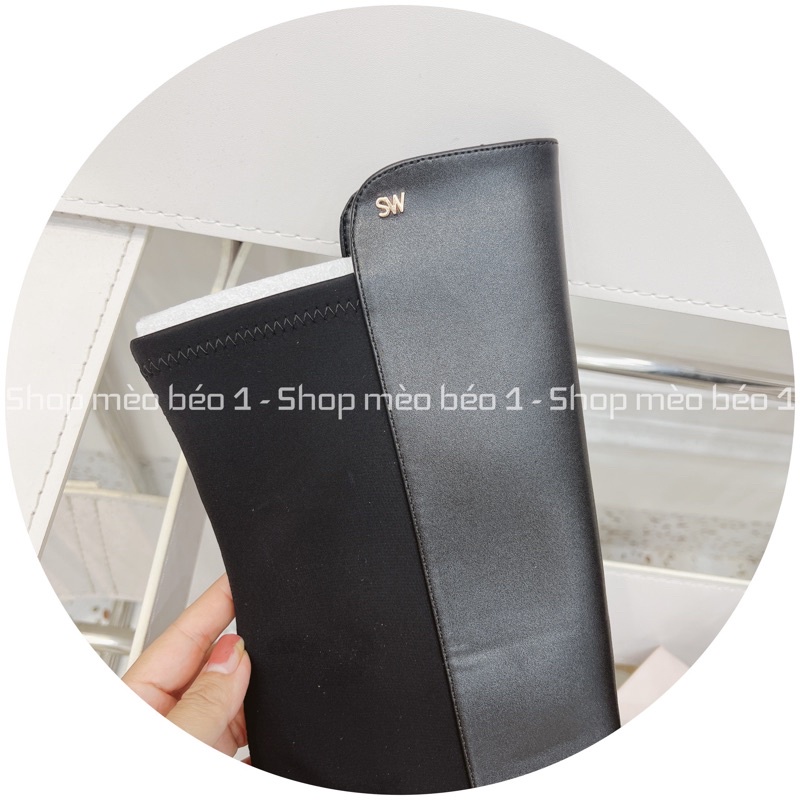 Bốt boot đùi sole SW pha da gót thấp fullbox hàng quảng châu cao cấp