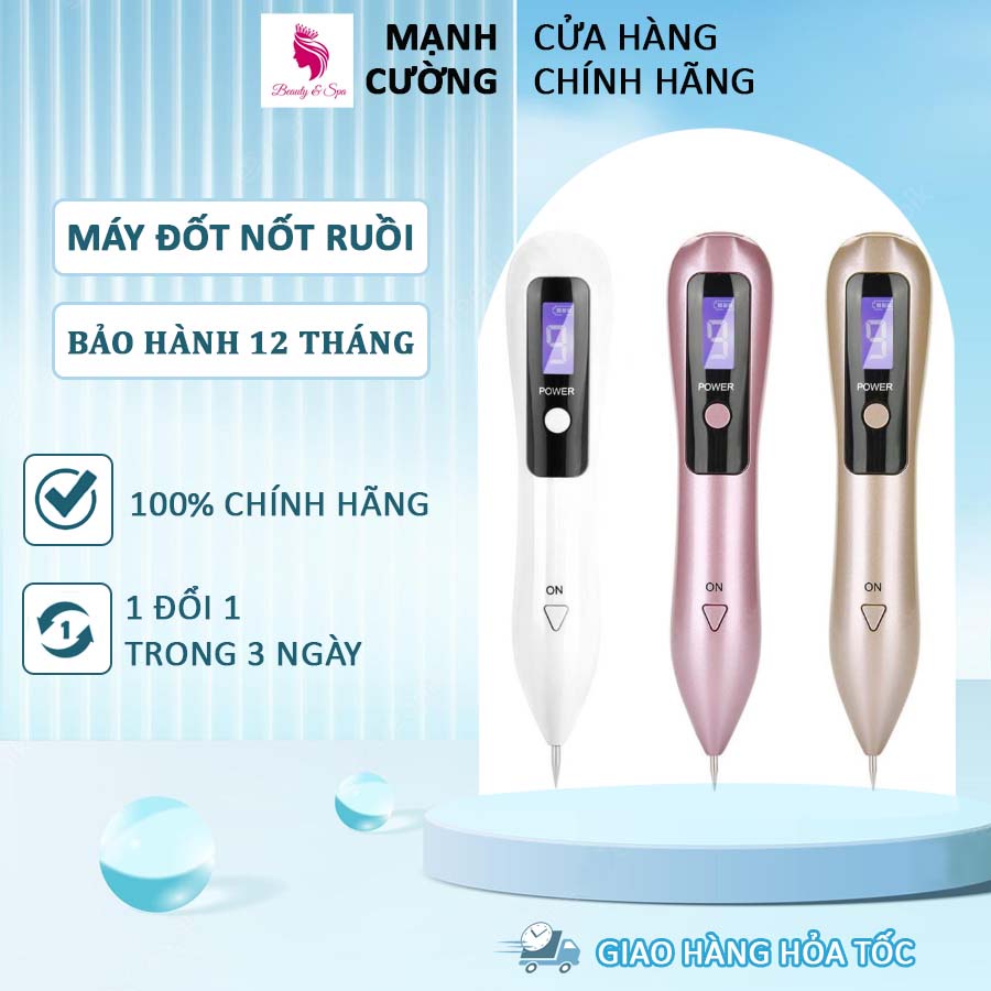 Máy Đốt Nốt Ruồi Mụn Thịt Mini 9 Cấp Độ (Có Đèn)