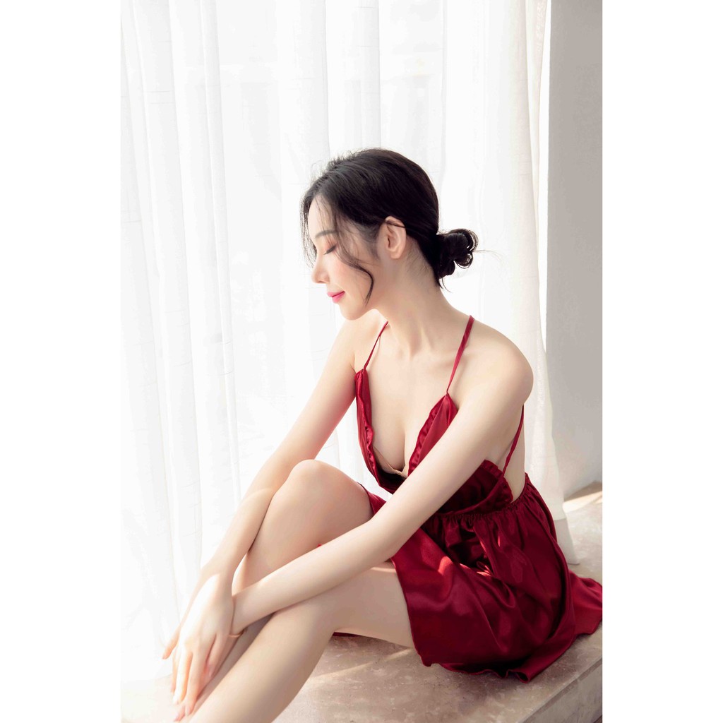Set váy ngủ Kiểu nữ Lụa cao cấp L245