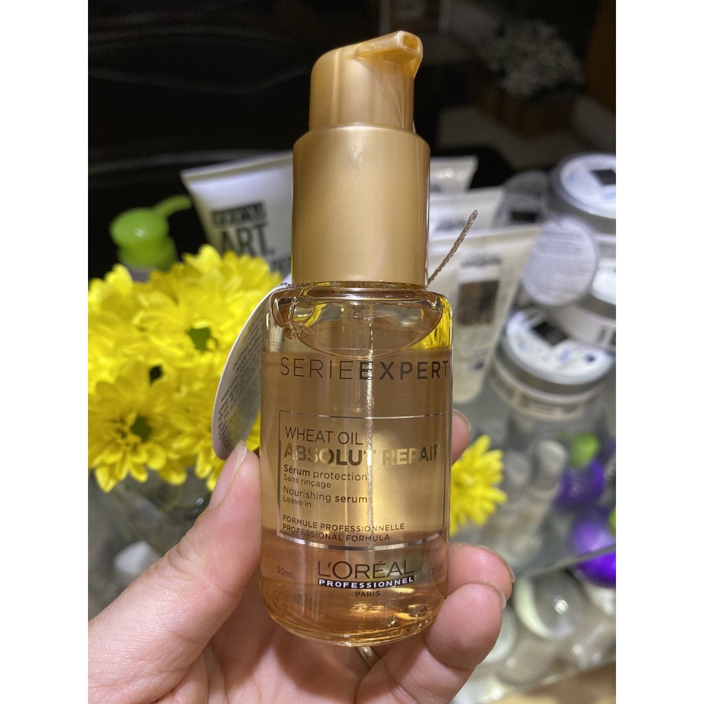 Tinh dầu serum L'oreal Absolut Repair Lipidium phục hồi tóc 3 tác động 50ml