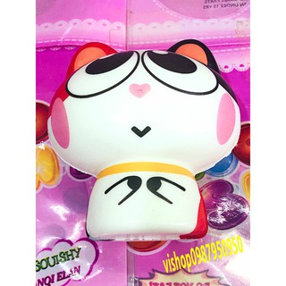 SQUISHY MÈO MẮT TO MŨI TIM HỒNG