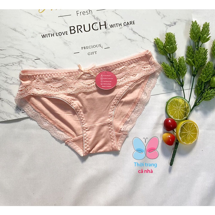 QUẦN LÓT NỮ THUN COTTON LỤA PHỐI REN HÀNG VIỆT NAM - QLElena