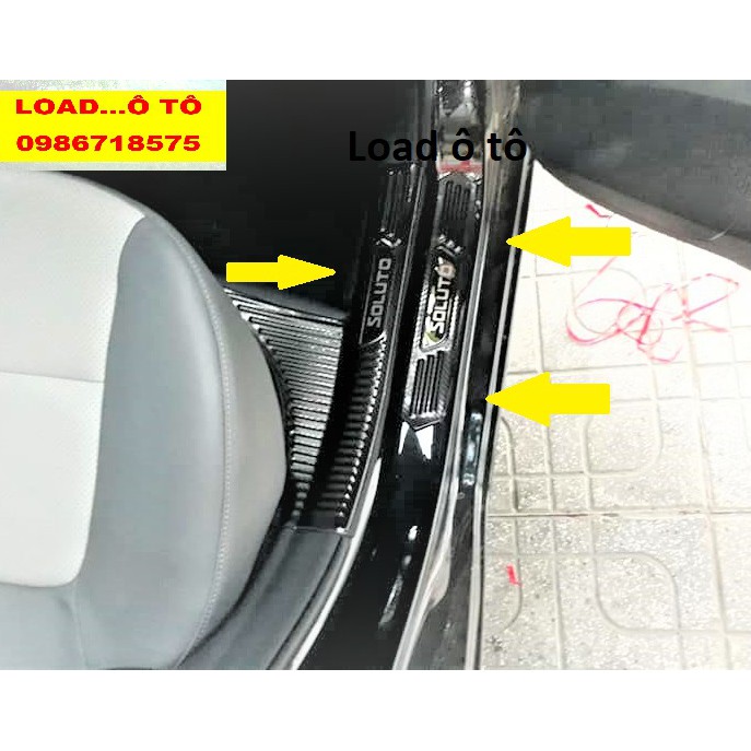 Ốp Bậc Chân, Nẹp Bước Chân Xe KIA Soluto 2024-2019 Mẫu Carbon Cao Cấp