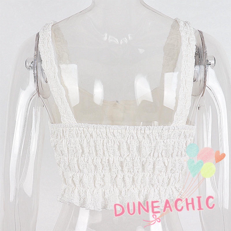 Áo hai dây DUNEA hở lưng có nút cài ngọt ngào cho nữ