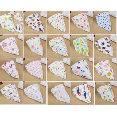 Khăn yếm tam giác Cotton có cúc bấm cho bé yêu hàng cao cấp