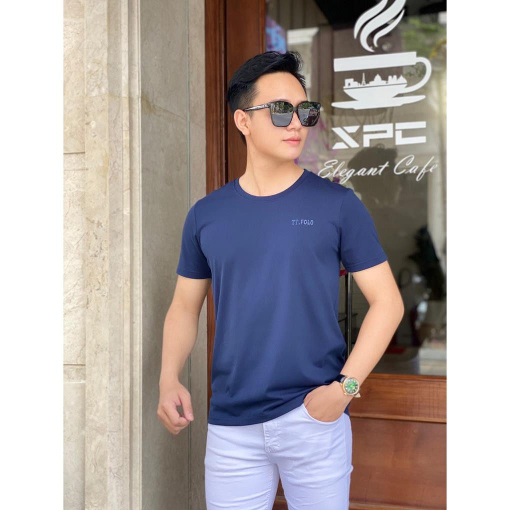Áo thun nam tay ngắn cổ tròn basic, áo phông trơn nam nữ cộc tay cotton co giãn 4 chiều | BigBuy360 - bigbuy360.vn