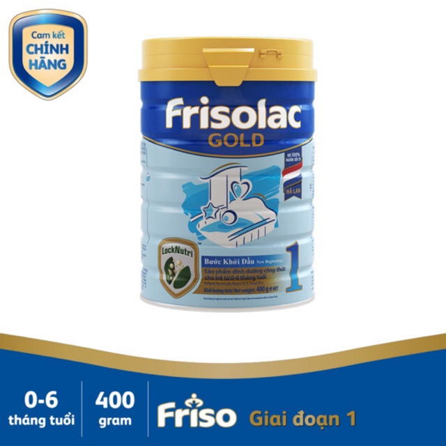 (Mua 6 lon có quà) Sữa bột Frisolac Gold 1 400g và 1 900g