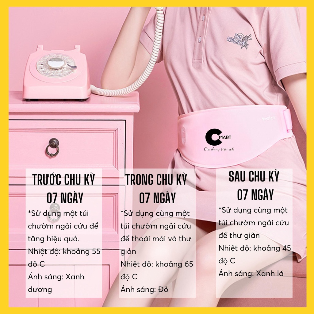 Đai Massage Giảm Đau Sưởi Ấm Bụng Phụ Nữ Kỳ Kinh Nguyệt Beici BA503  [CMART_GIA DỤNG TIỆN ÍCH]