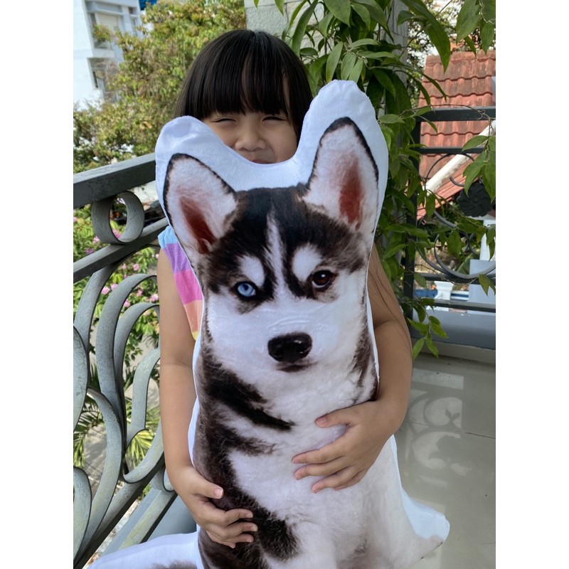 Gối ôm 70cm in hình thú cưng theo yêu cầu