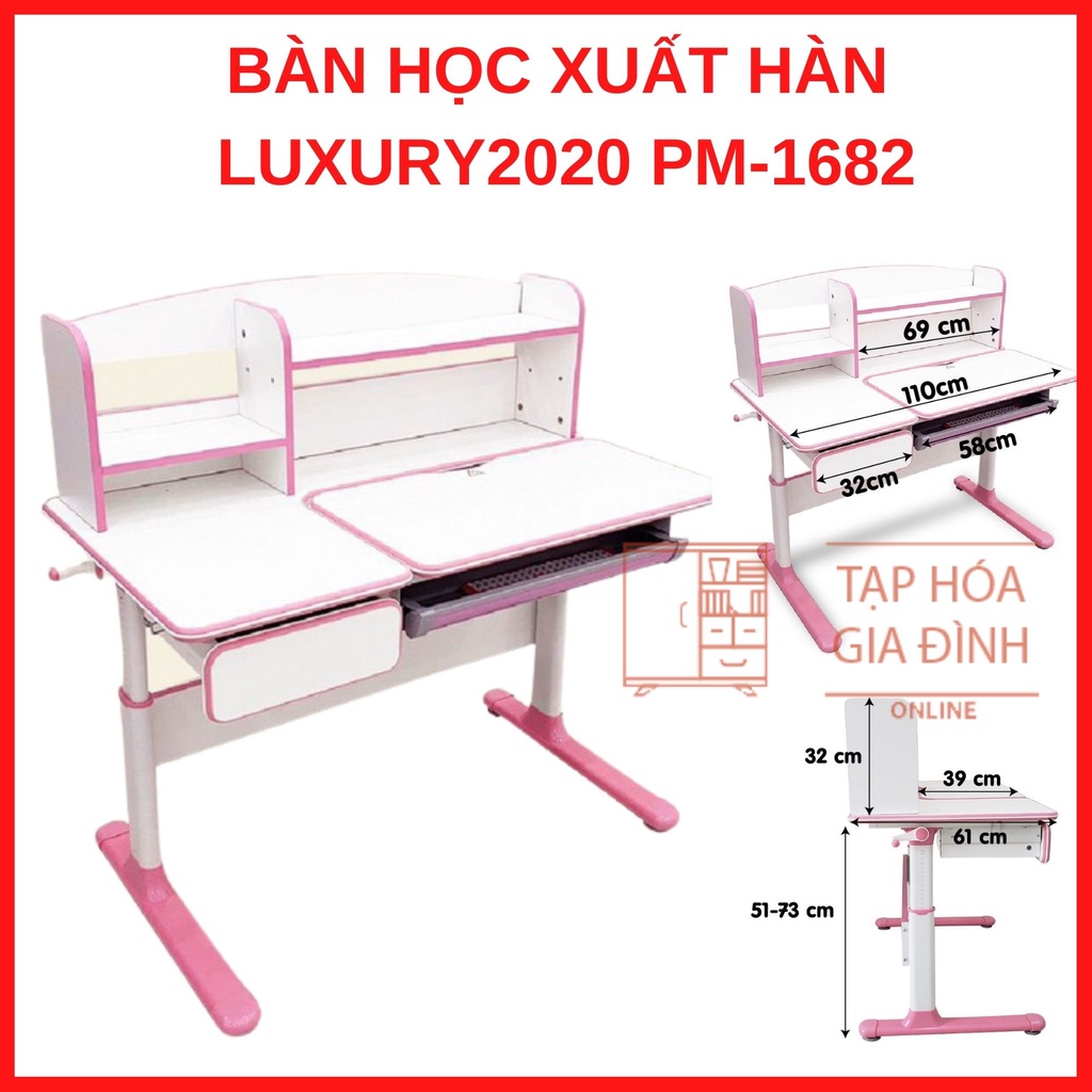 Bàn học chống gù, chống cận luxury cho bé um-1694