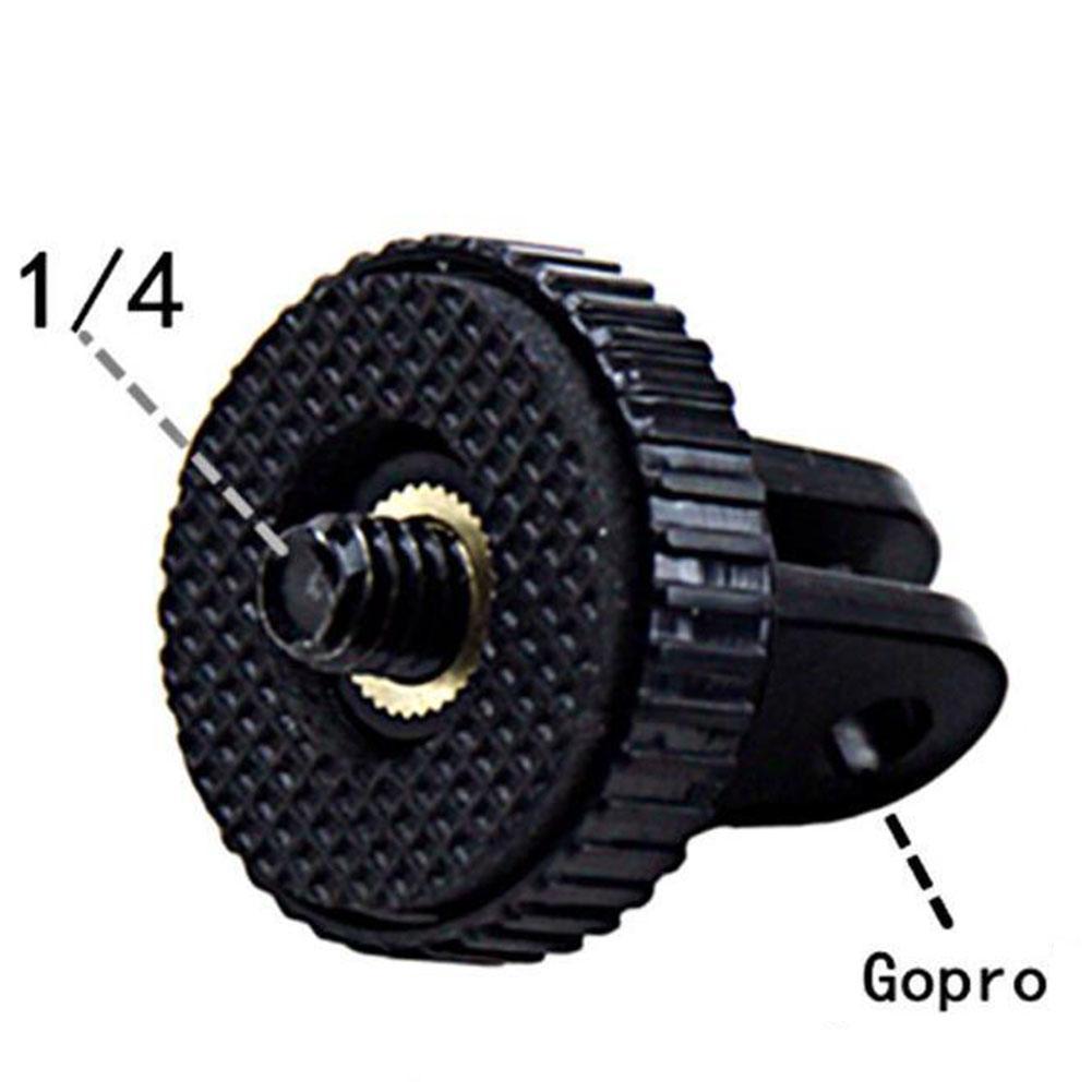 1 Đầu Chuyển Đổi Gắn Giá Đỡ Ba Chân Màu Đen 5mm 1 / 4 Cho Máy Ảnh Gopro