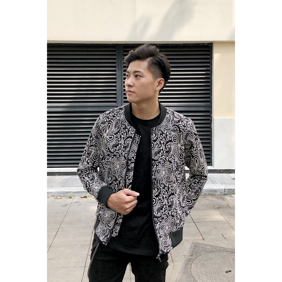 Áo JACKET LEATHER FLOWER BLACK TOUCHME