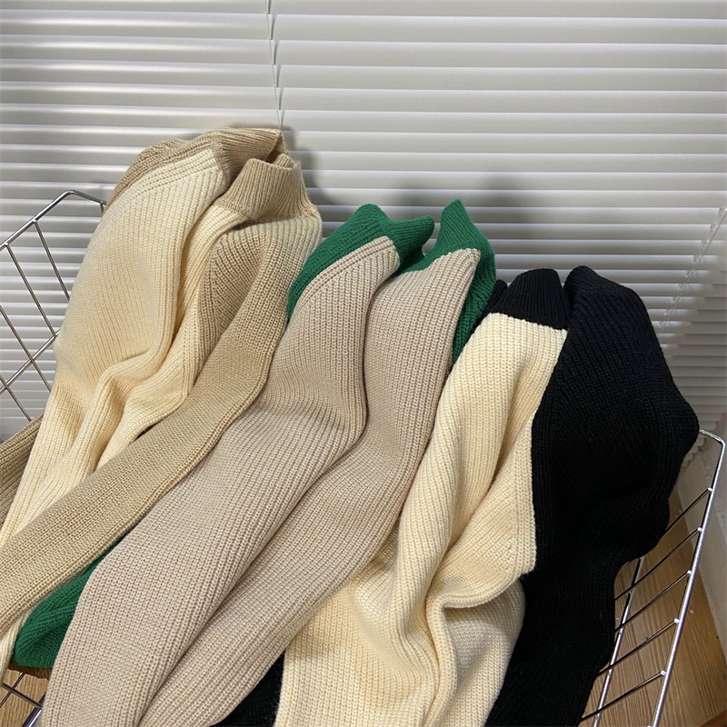 Áo Sweater Tay Dài Cổ Tròn Dáng Rộng Màu Khối Phong Cách Hàn Quốc Thời Trang Mùa Thu Dành Cho Bạn Nữ