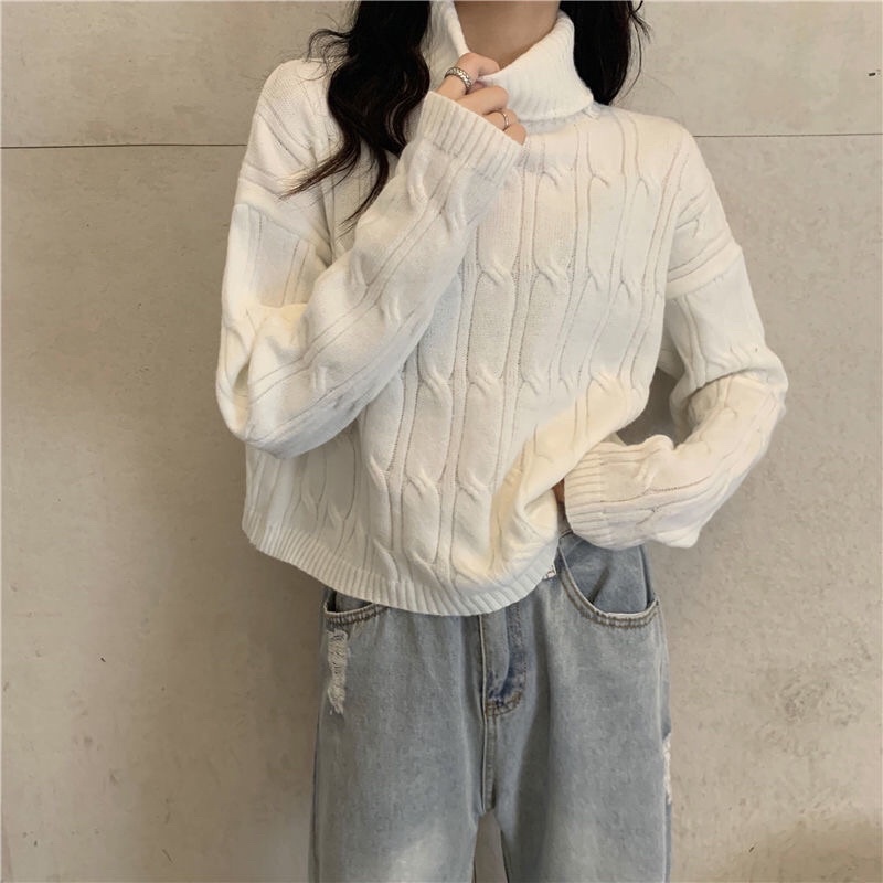 Áo len croptop nữ cực xinh basic trẻ trung- Áo mùa đông ấm áp
