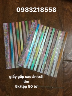 combo giấy gấp sao và lọ