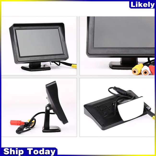 Màn Hình Lcd Tft 4.3-inch Hd Hai Chiều Gắn Tấm Che Nắng Cho Xe Hơi