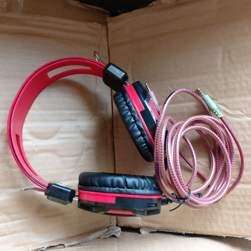 Headphone gaming dây dù bọc nhựa xịn mới 100%
