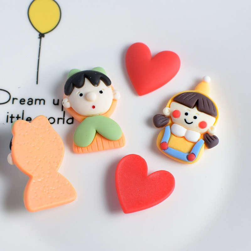 Charm (C236) slime/ Dụng Cụ Charm Trang Trí [Ko Keo &amp; Nút] Hình Couple Dễ Thương