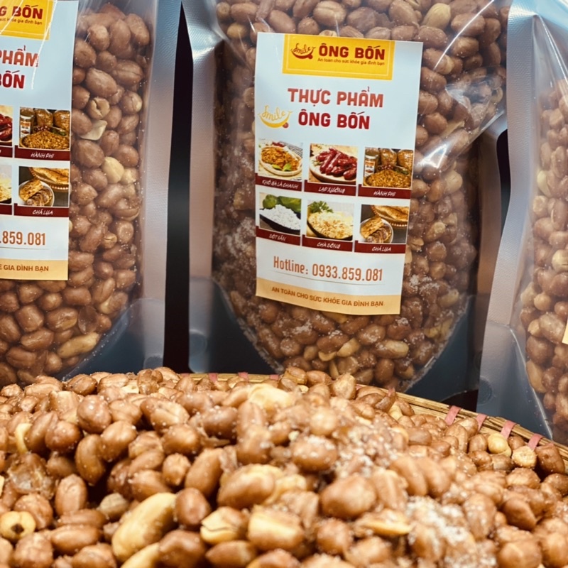 Lạc Da Hồng Rang Muối -Đậu Phộng Rang Muối, Hạt Siêu Bự, Đóng Mới Mỗi Ngày