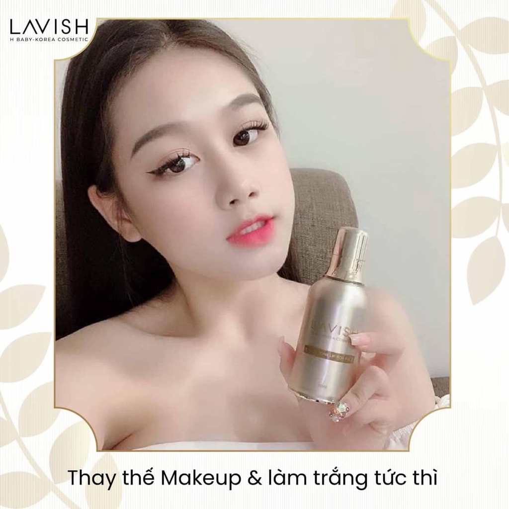 Kem dưỡng da mặt ban ngày LAVISH nâng tone thay thế lớp trang điểm,chống nắng cho da trắng hồng 50ml
